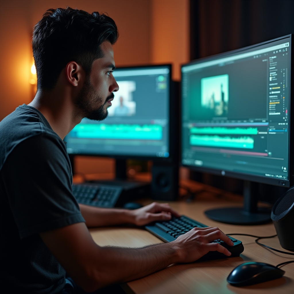 Video editor marking chapter timestamps on an editing timeline